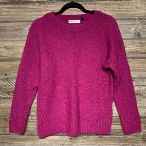 Sleeping on Snow Anthropologie Womens XS‎ Sweater Purple Fuzzy Merino Wool Blend